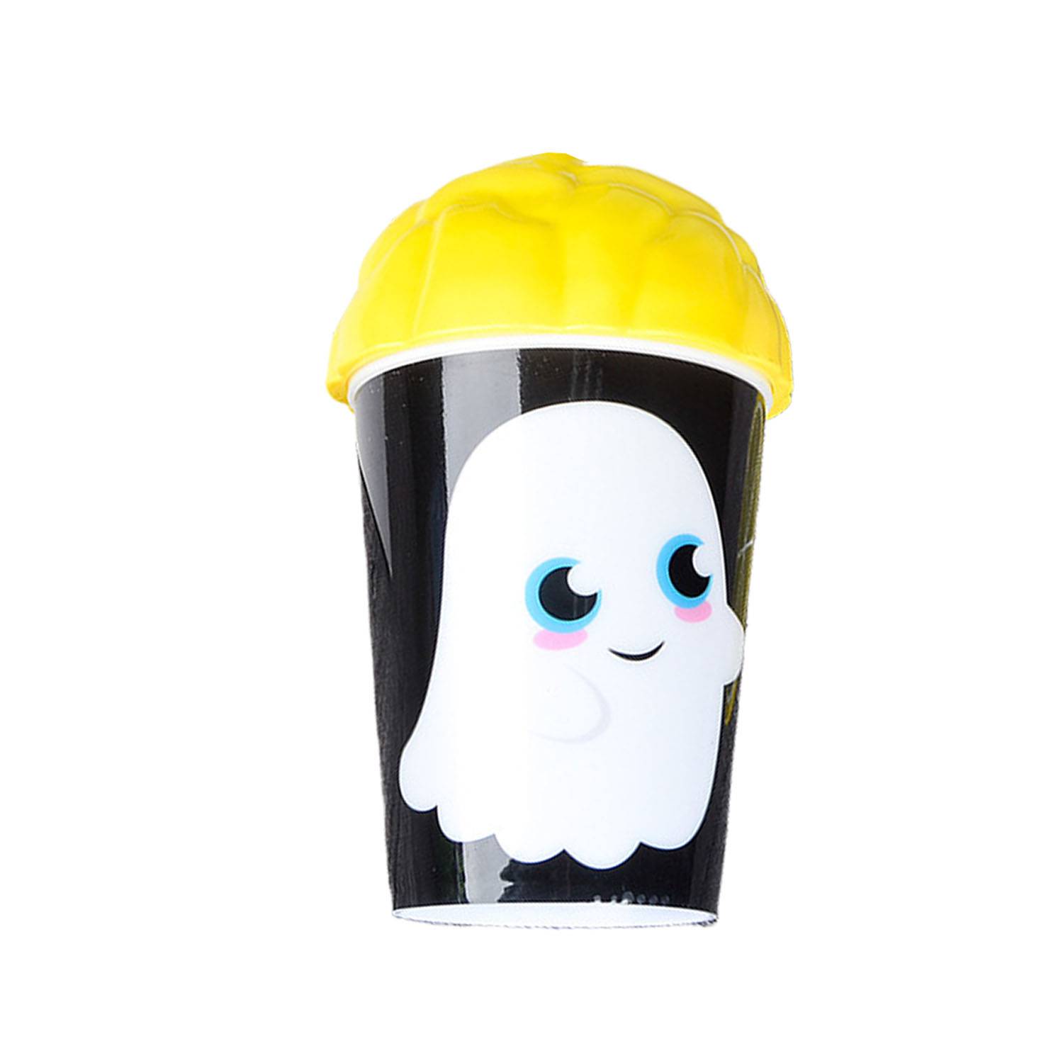 12 oz. Brain Plastic Water Cup w/ Silicone Straw 8