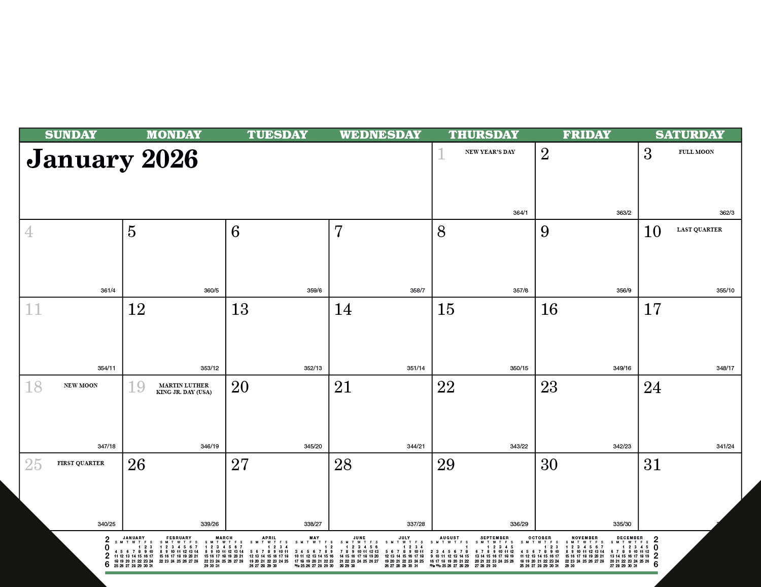 Skinner & Kennedy® Desk Pad Calendar 6