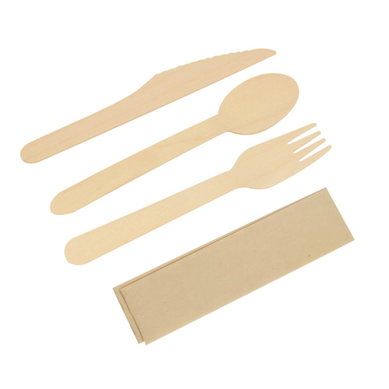 Disposable Wooden Cutlery Set 4