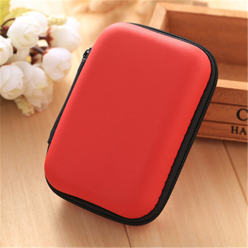 Portable PU Rectangle Earphone Organizer 3
