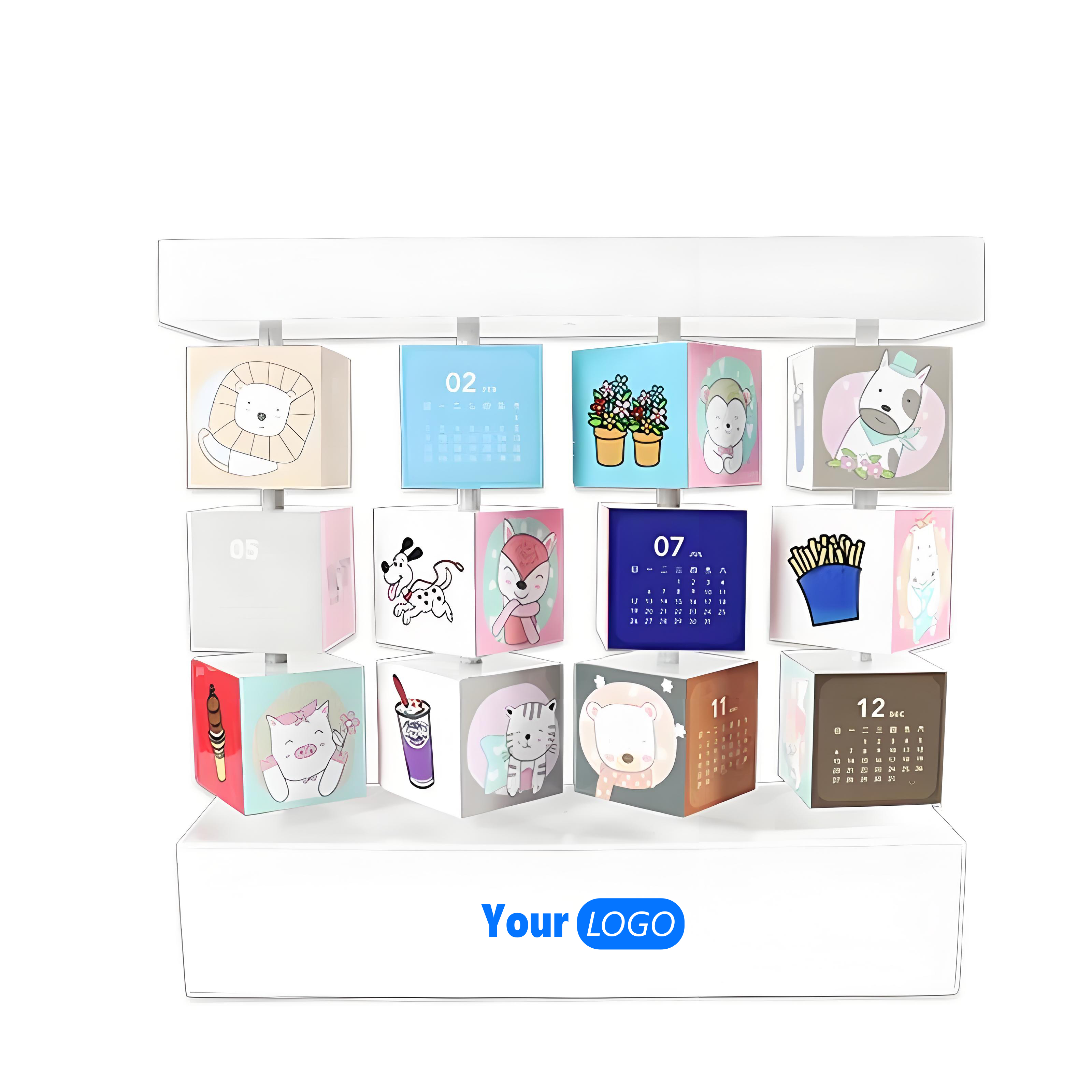 Cube Block Desktop Calendar 2