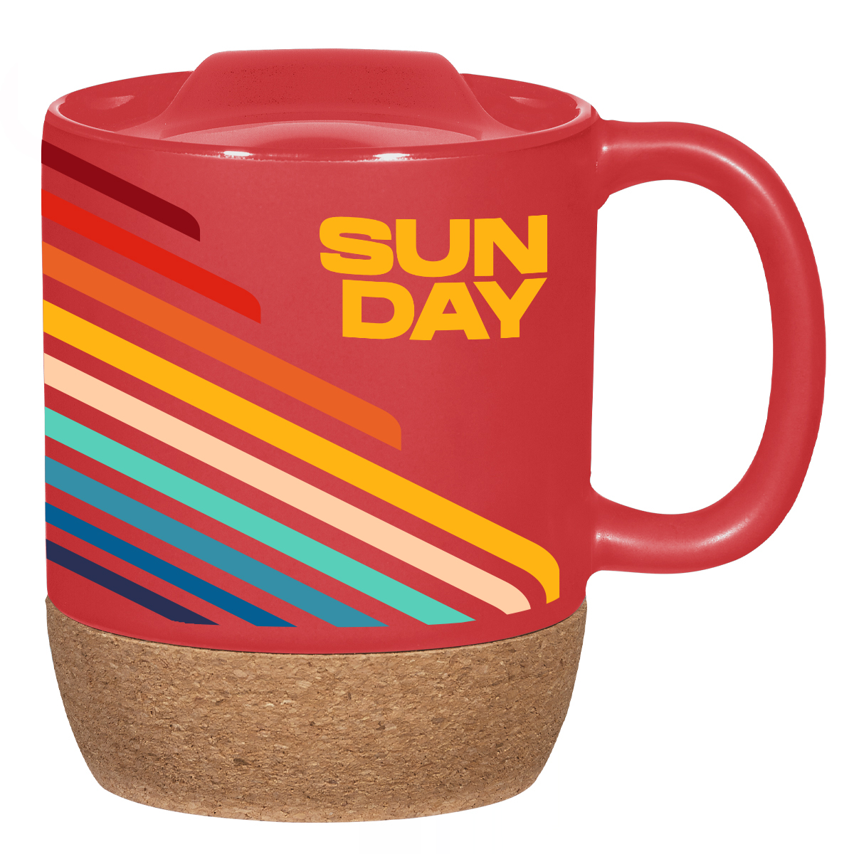 14 Oz. Full Color Cork Base Ceramic Mug 7