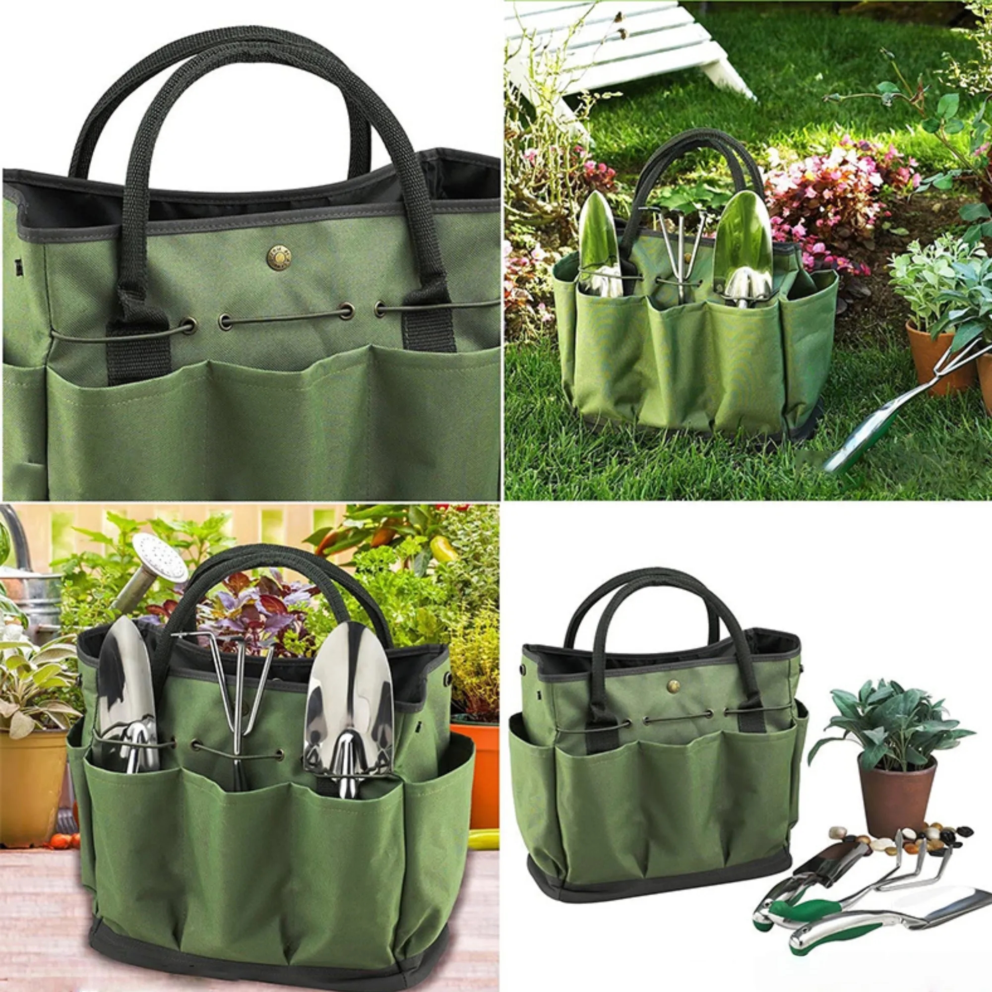 Garden Tote Tool Organizer Storage Bags, custom tote bag with logo imprint 4