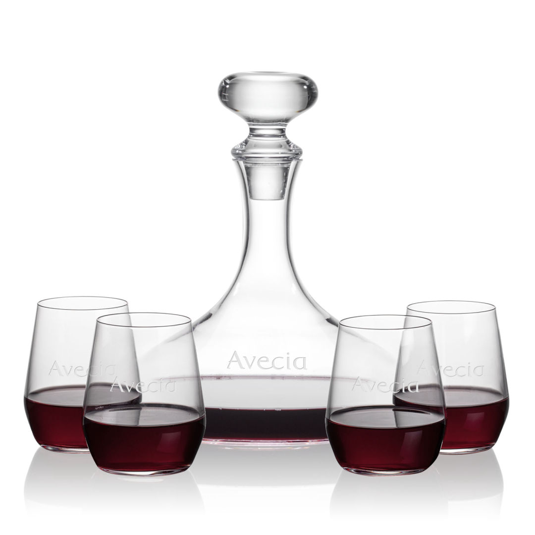 Stratford Decanter & Germain Stemless Wine 6