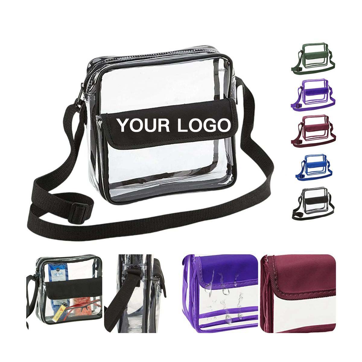 Crossbody Makeup Bag with Waterproof PVC 2