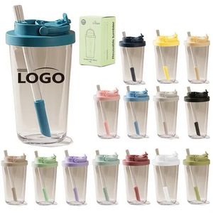 24oz Sippable Pearl Milk Tea Stretchable Straw Mug 5