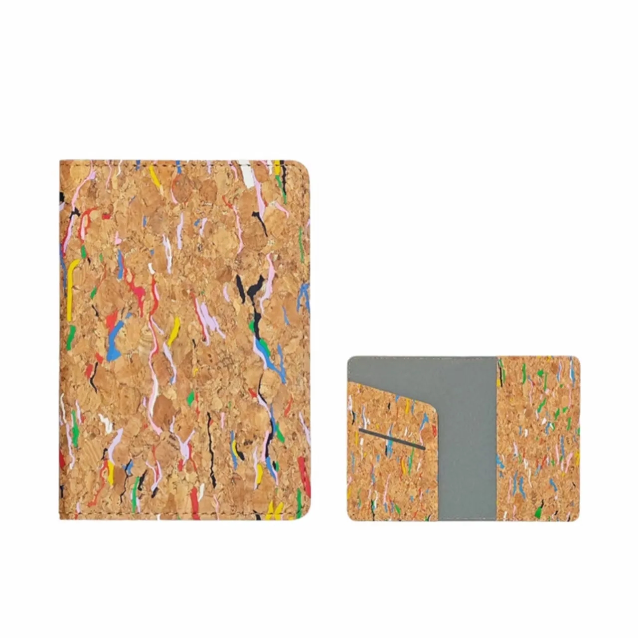 Luxury Natural Cork Passport Holder With Logo Printing 2