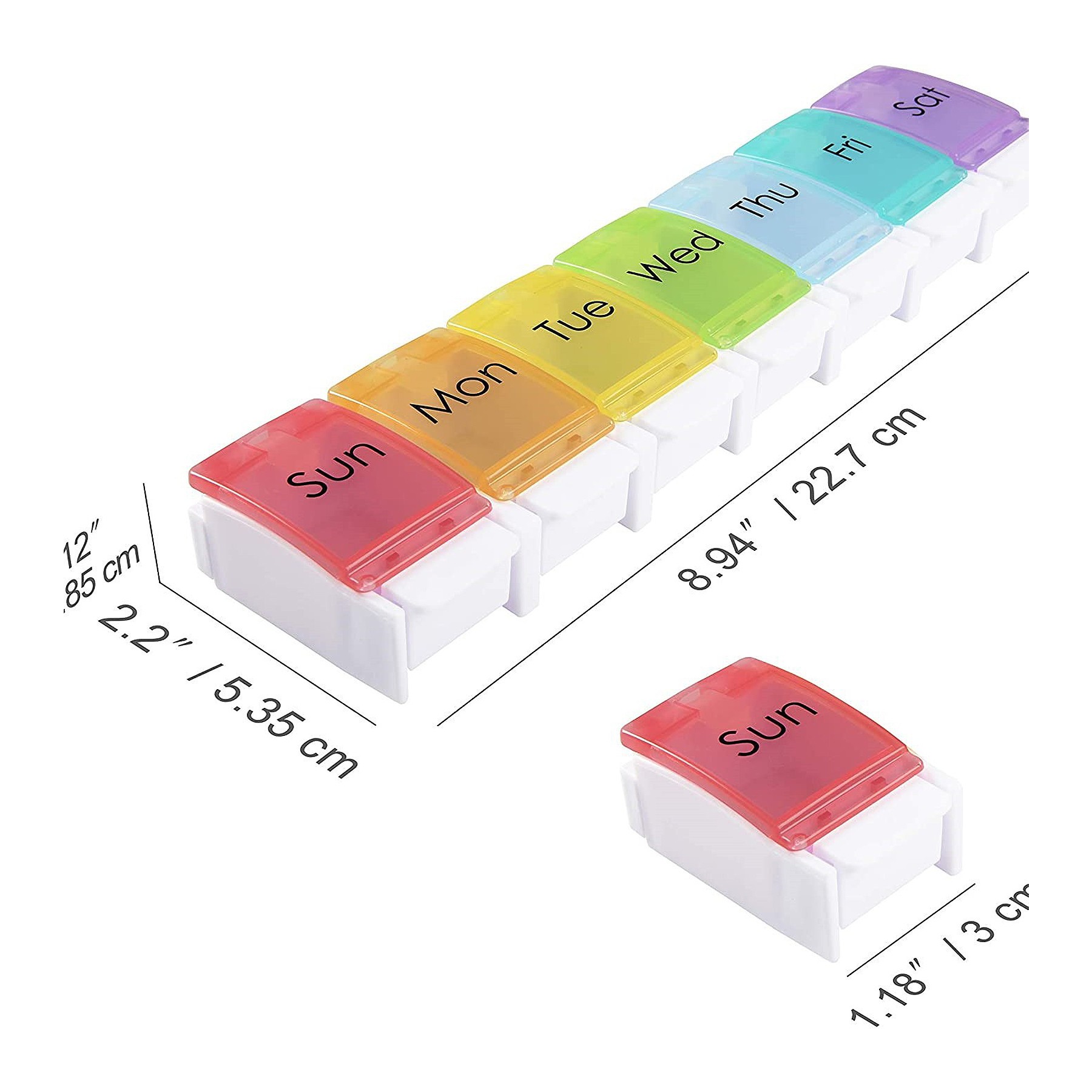 7 Day Clear Pill Box Organizer 7