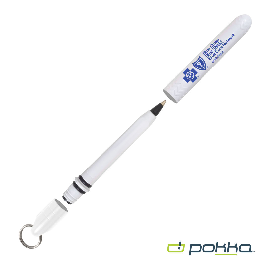 Pokka® Pocket Pen w/Dock & Gold Keyring 56