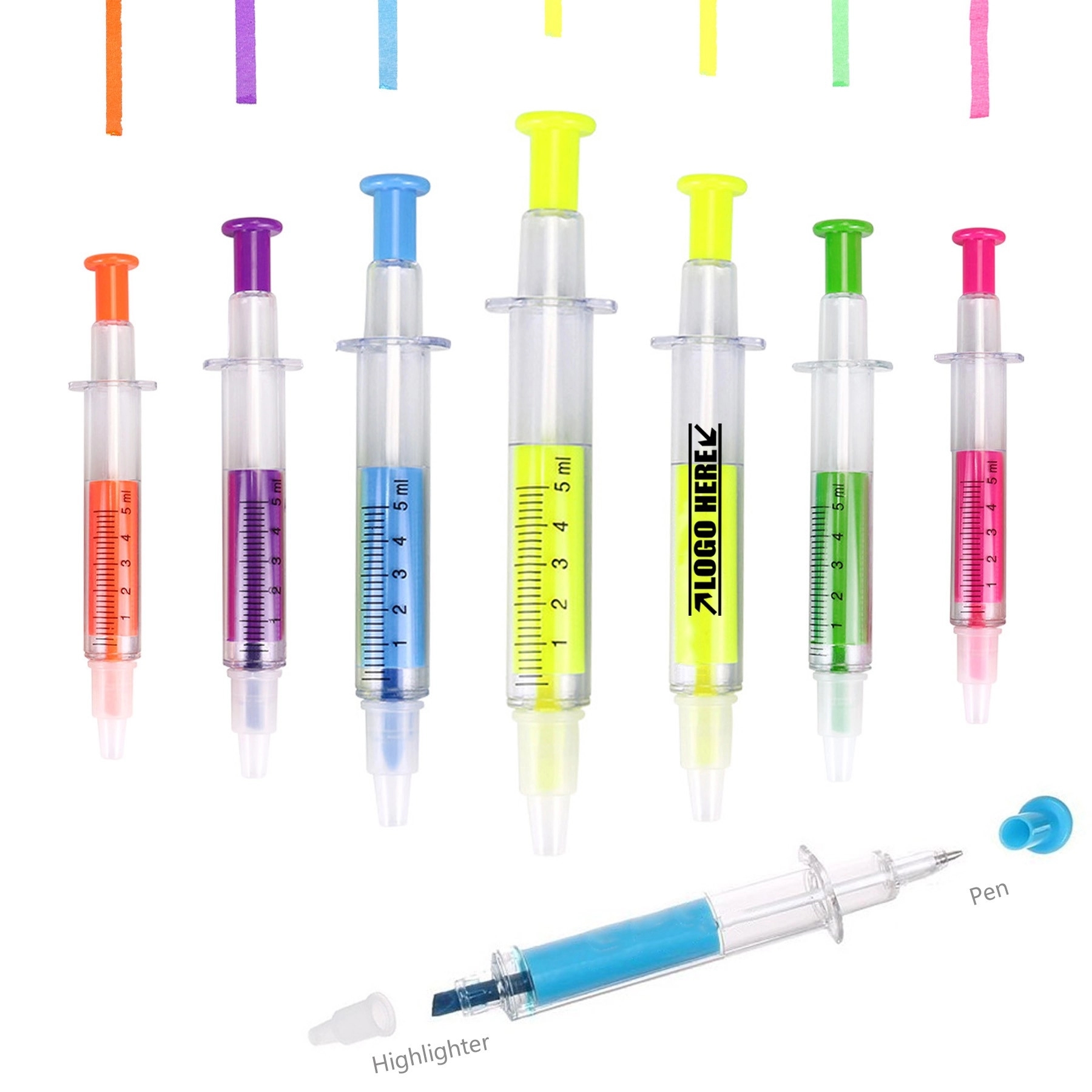 Syringe Pens With Highlighter 5
