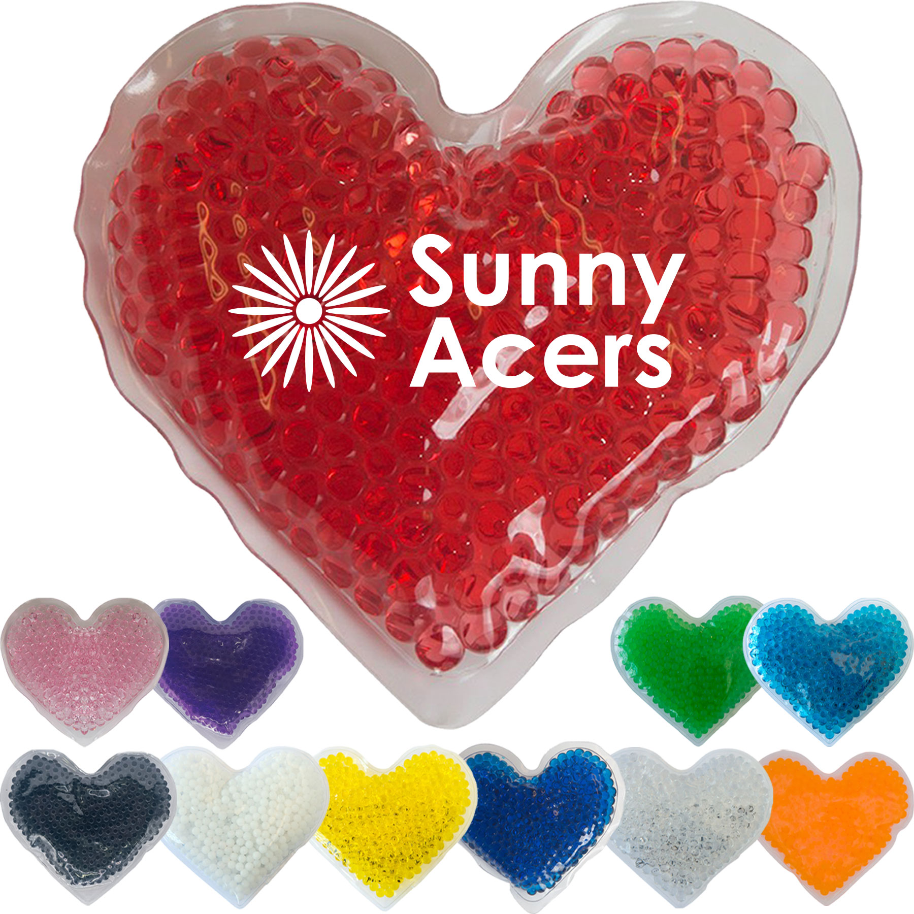 Hot/Cold Gel Bead Packs - Large Heart 4