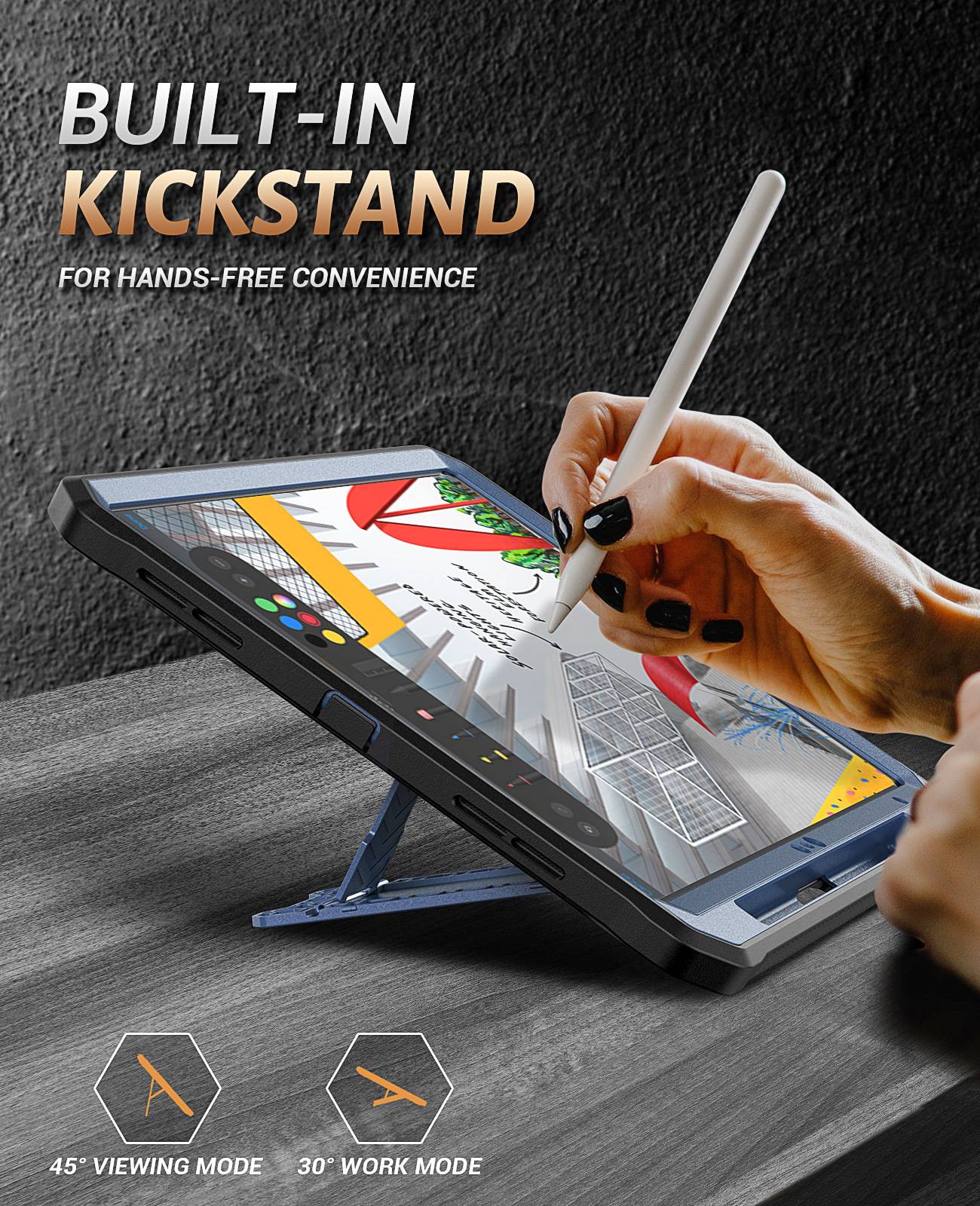 Drop-proof two-in-one tablet case 9