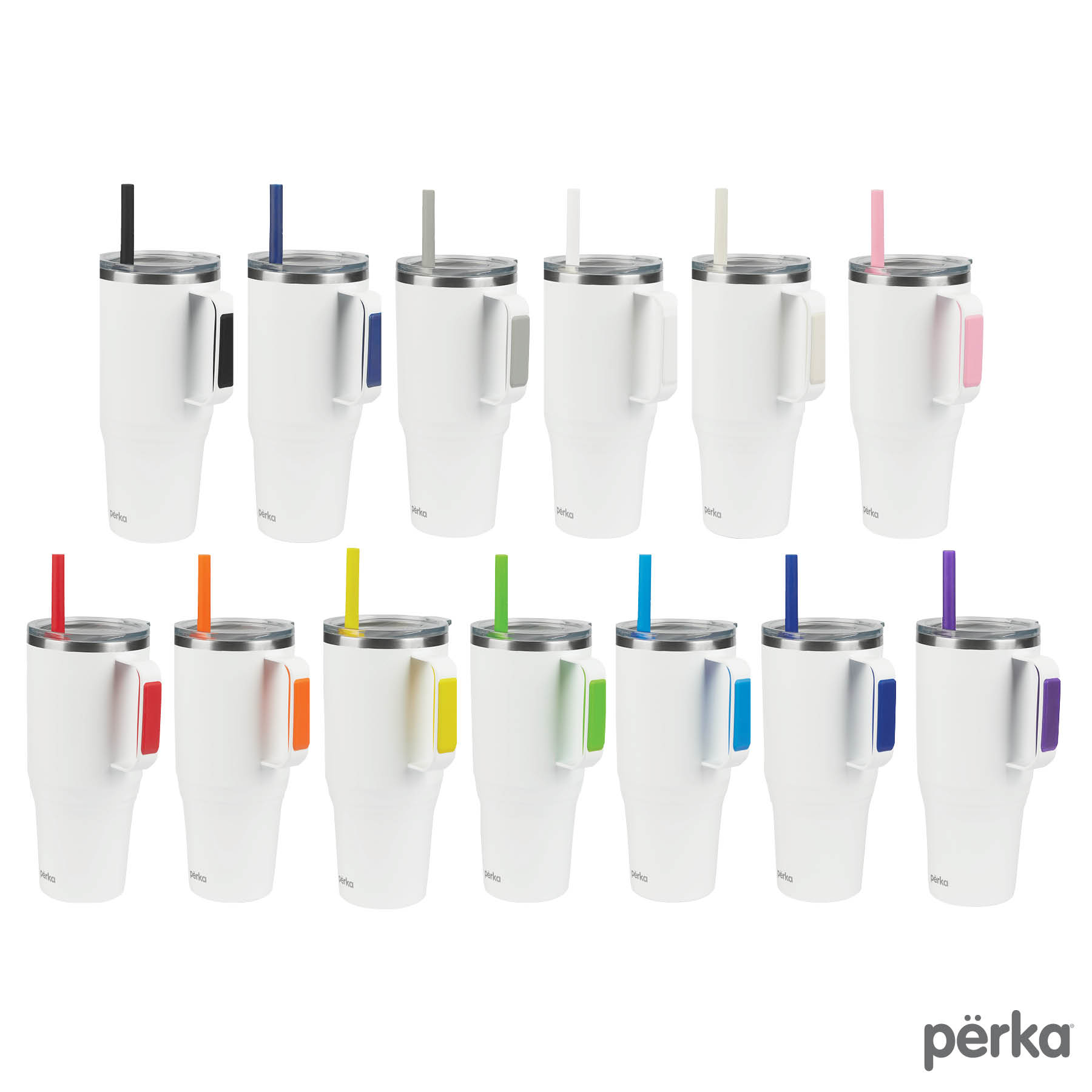 Perka® Portofino 36 oz. Double Wall Recycled Stainless Steel Travel Mug 14