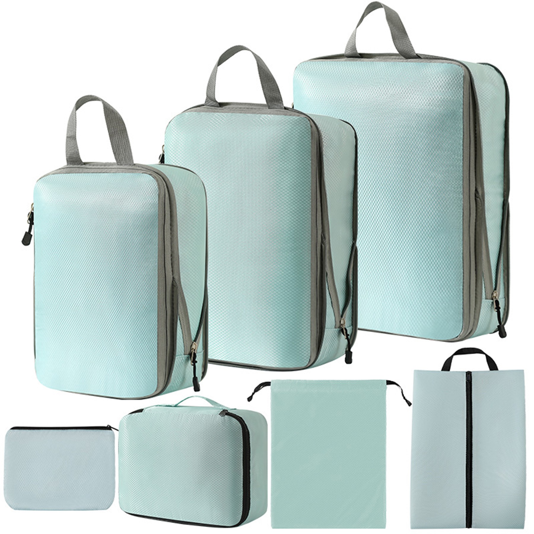 7 Set Travel Compression Packing Cubes Bags 8