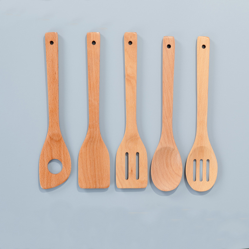 Wood 5-Piece Cooking Utensil Set 4