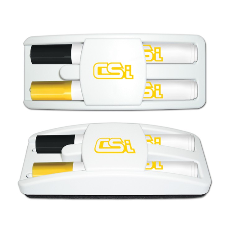 Dry Erase Gear Dry Erase Marker & Eraser Set - Black & Yellow