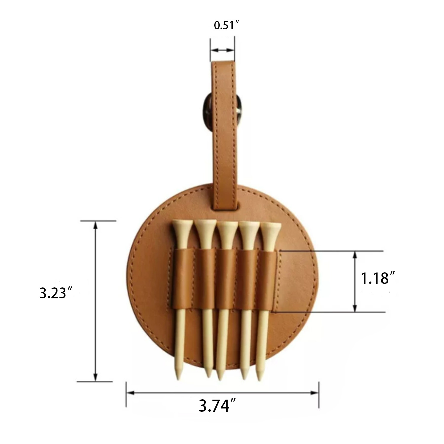 Golf Nail Storage Leather Case 4