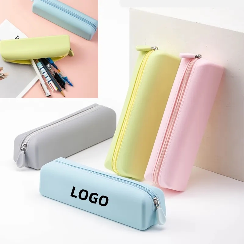 Silicone Pen Pencil Bag with Zipper 1
