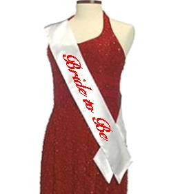 White Custom Pageant Sash 2