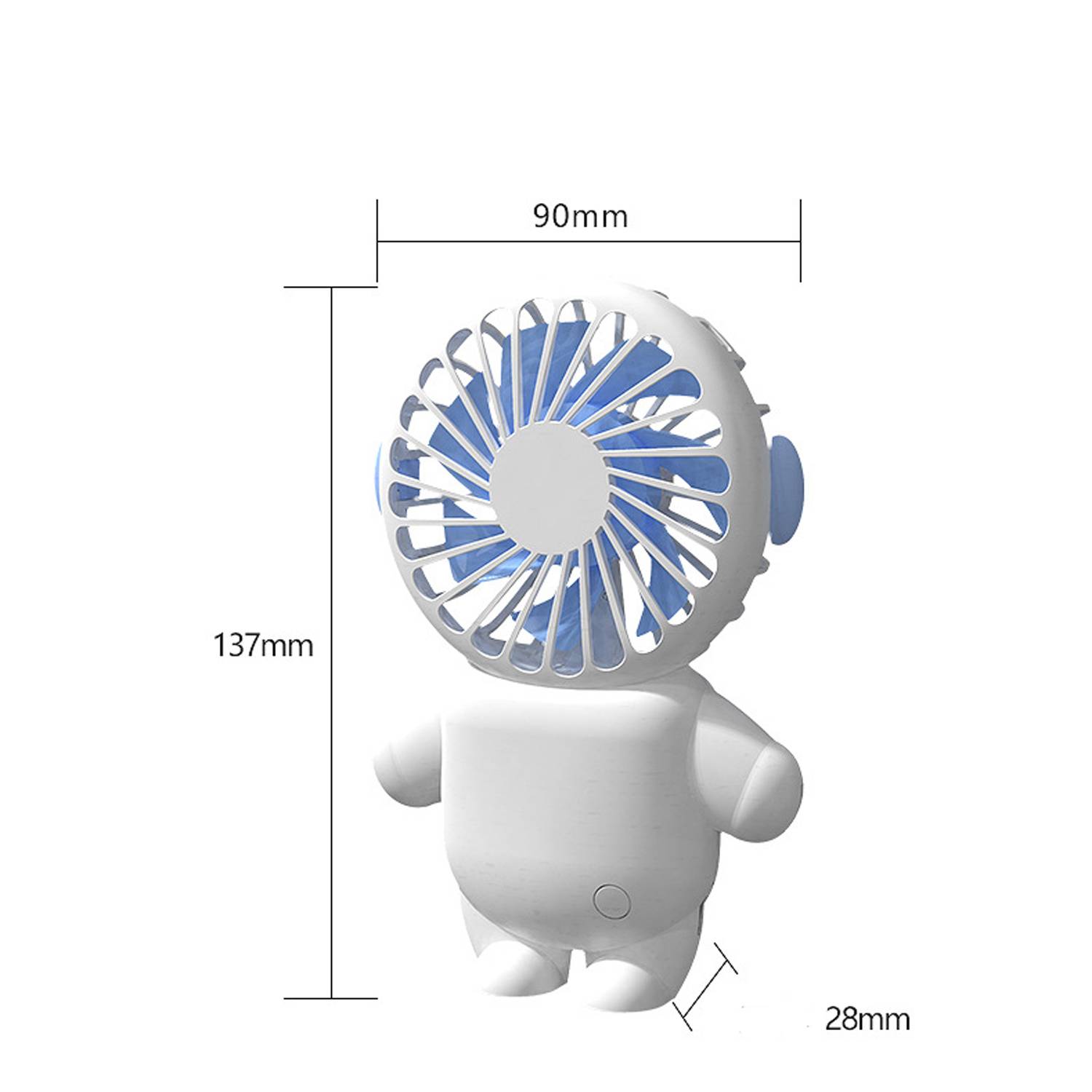Cartoon USB Charging Mini Desktop Little Astro Handheld Fan 4