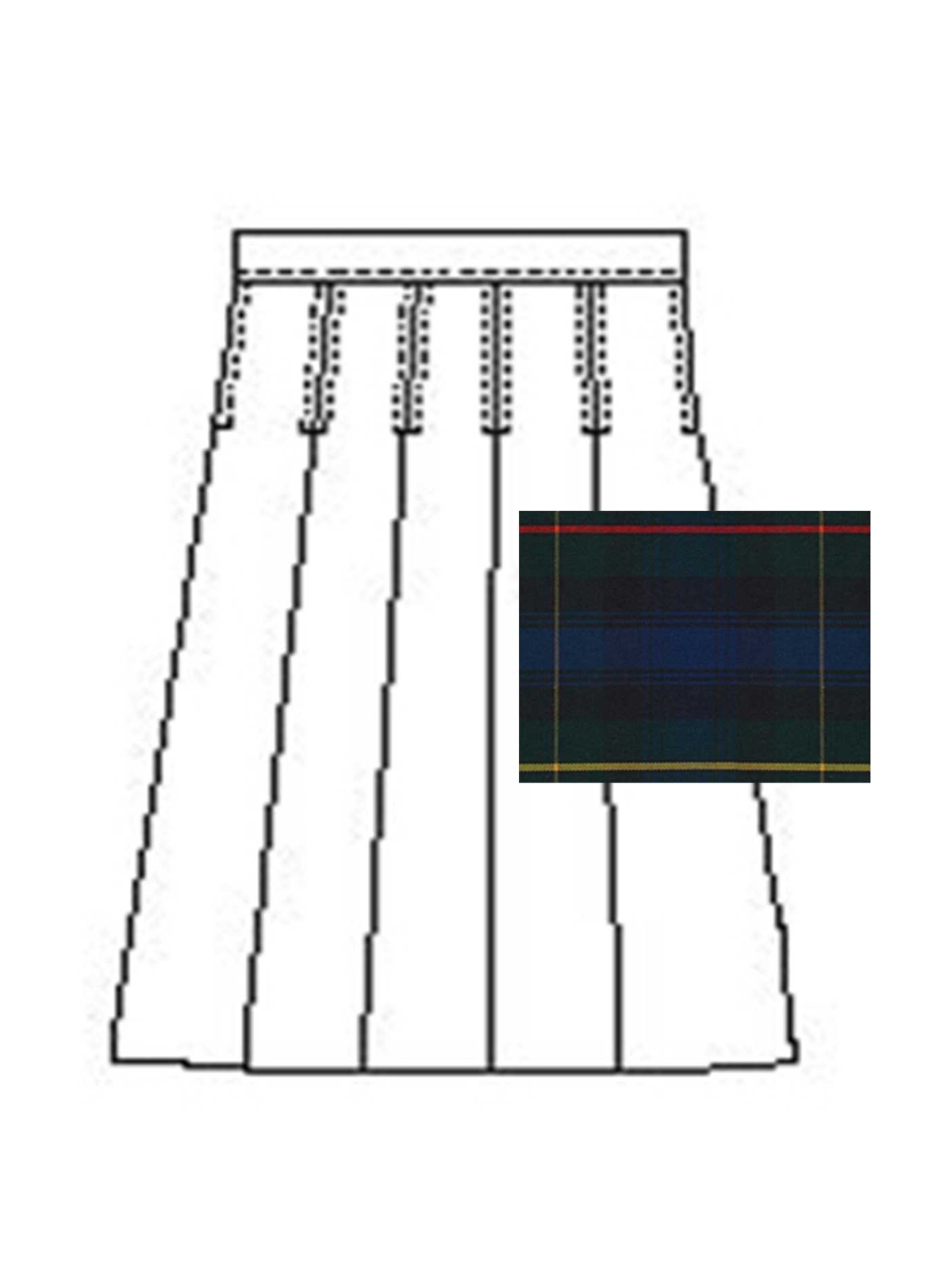 A+ Uniforms - Girls' Model 43 Blend Plaid Skirt 6
