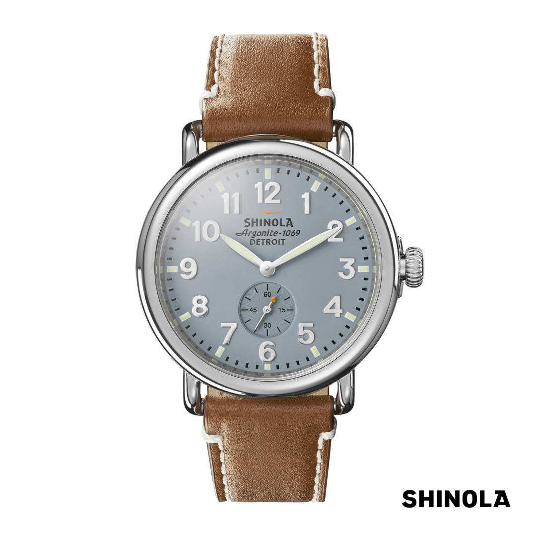 Shinola® Runwell Watch - Slate Blue/Tan 4