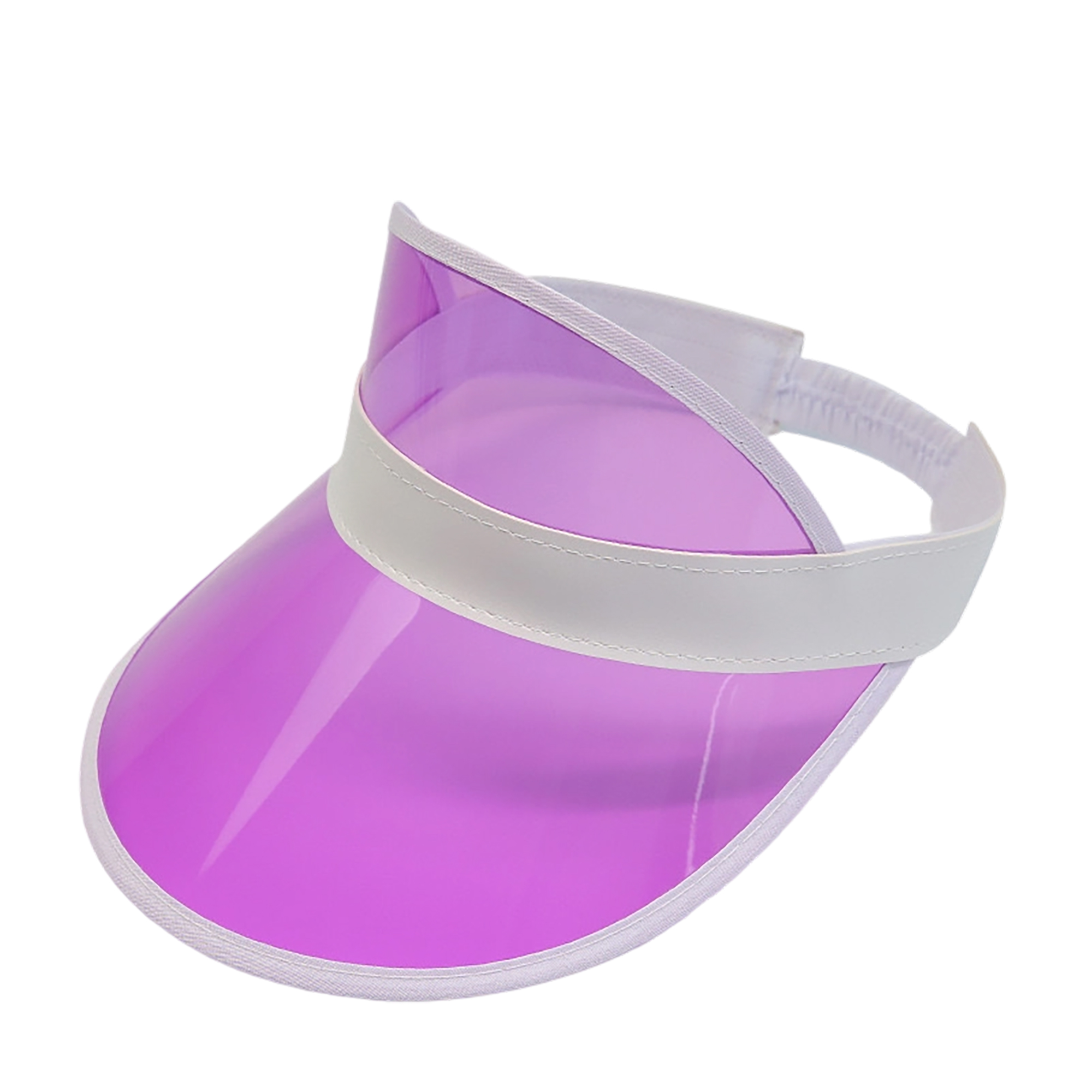 PVC Plastic Clear Sun Visor With Transparent Wide Brim 9.1" X 7.1" X 4" 9
