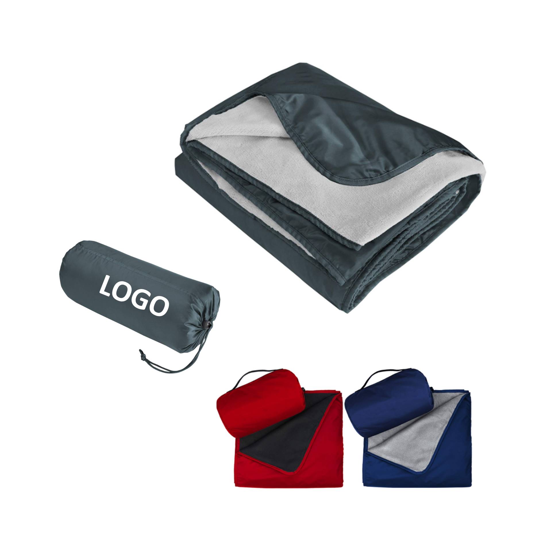 Polar Fleece Portable Camping Blanket 1