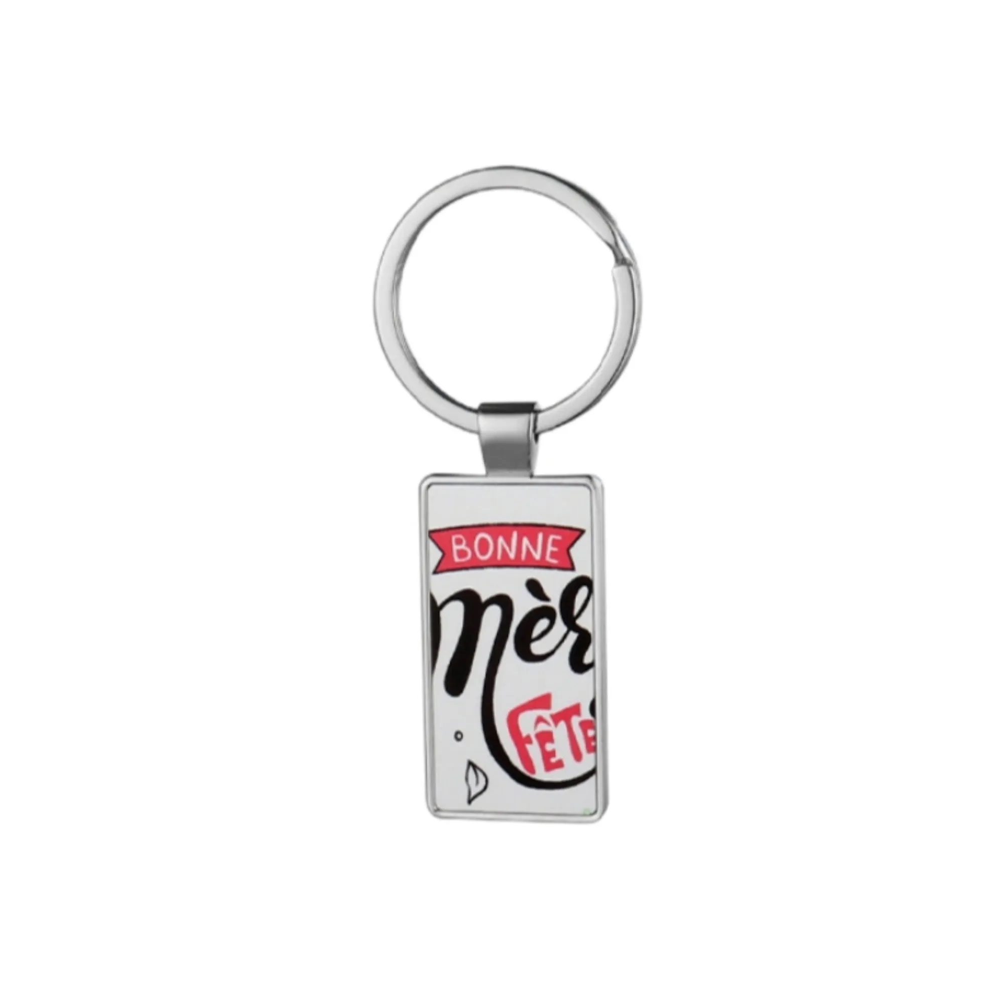 Premium Zinc Alloy Rectangle Metal Tag Key Chains 2
