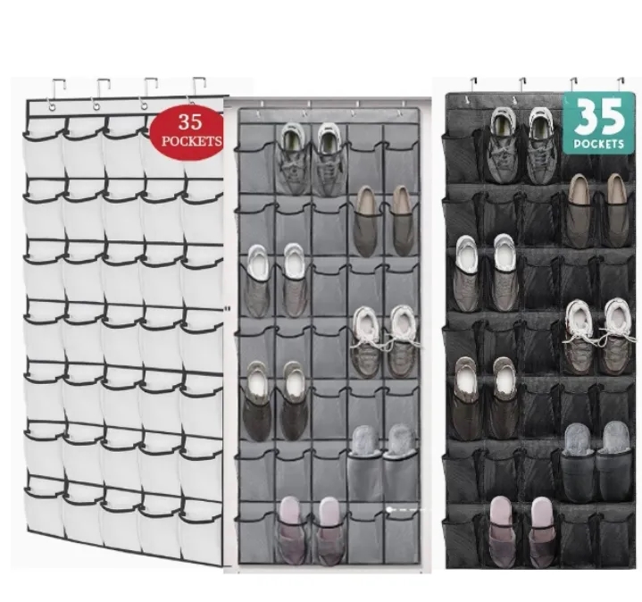 35 Pocket Over Door Hanging Shoe Organizer 3