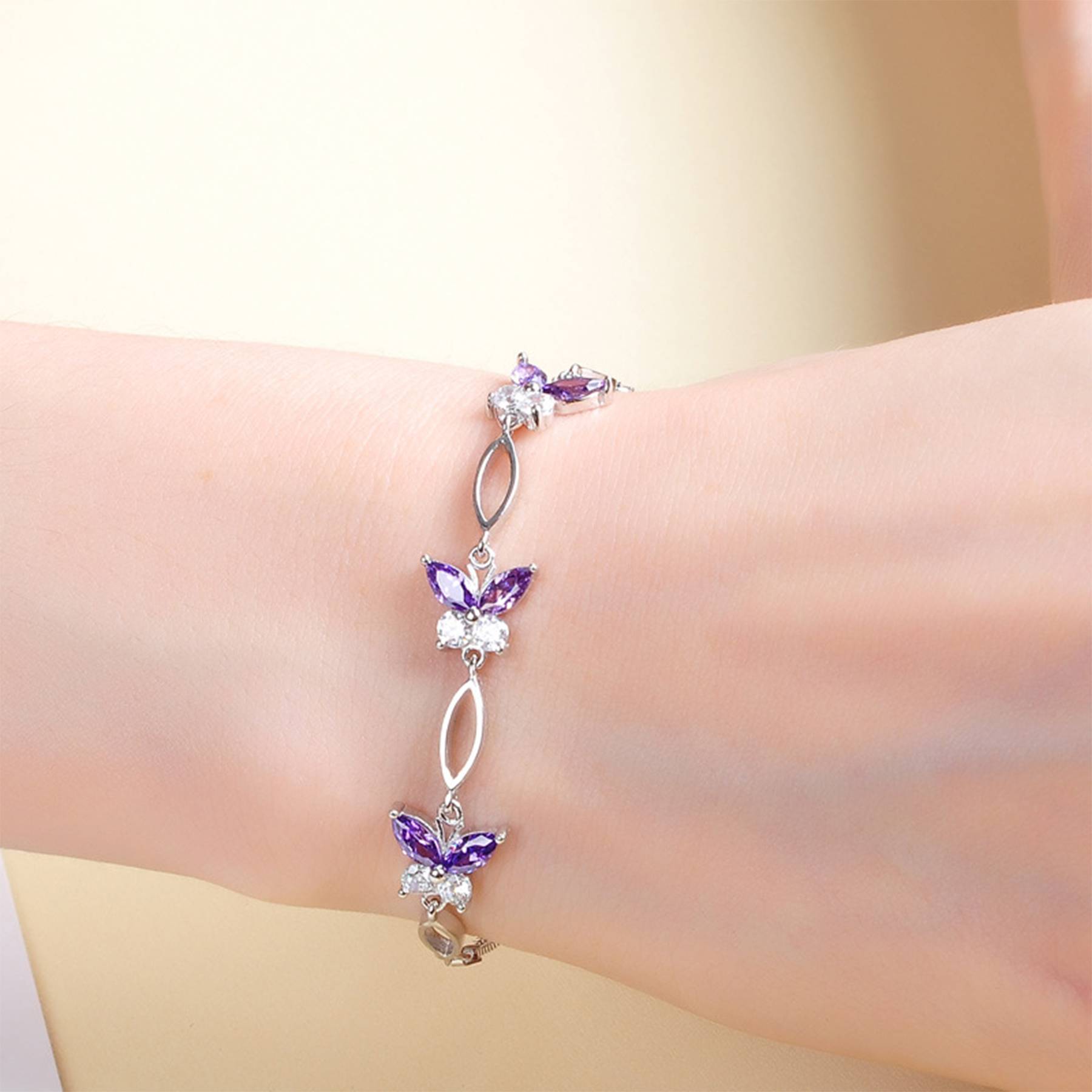 Alloy Butterfly accessory zircon bracelet 5