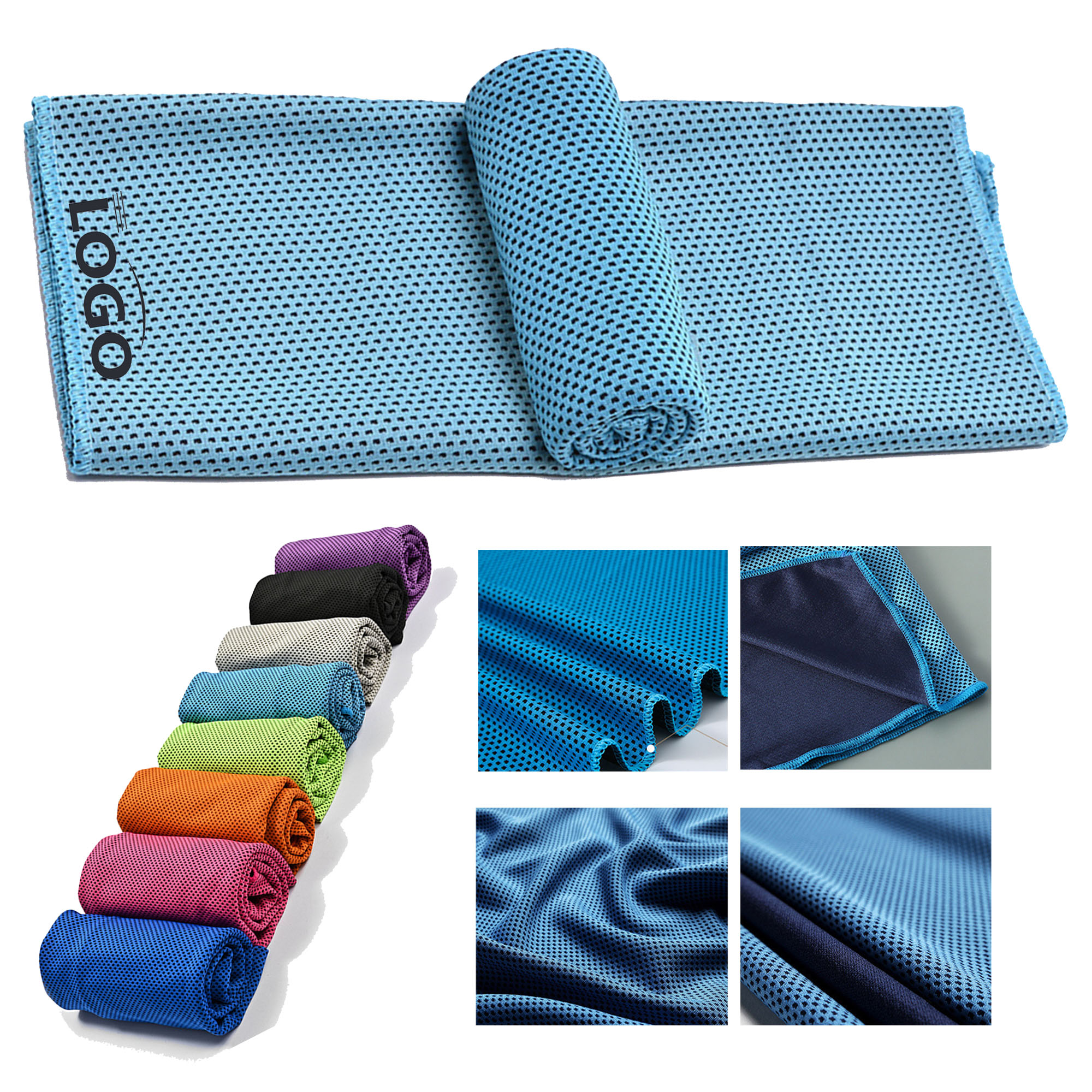 39.4"x 11.8" Custom Quick Dry Cooling Ice Towel 1