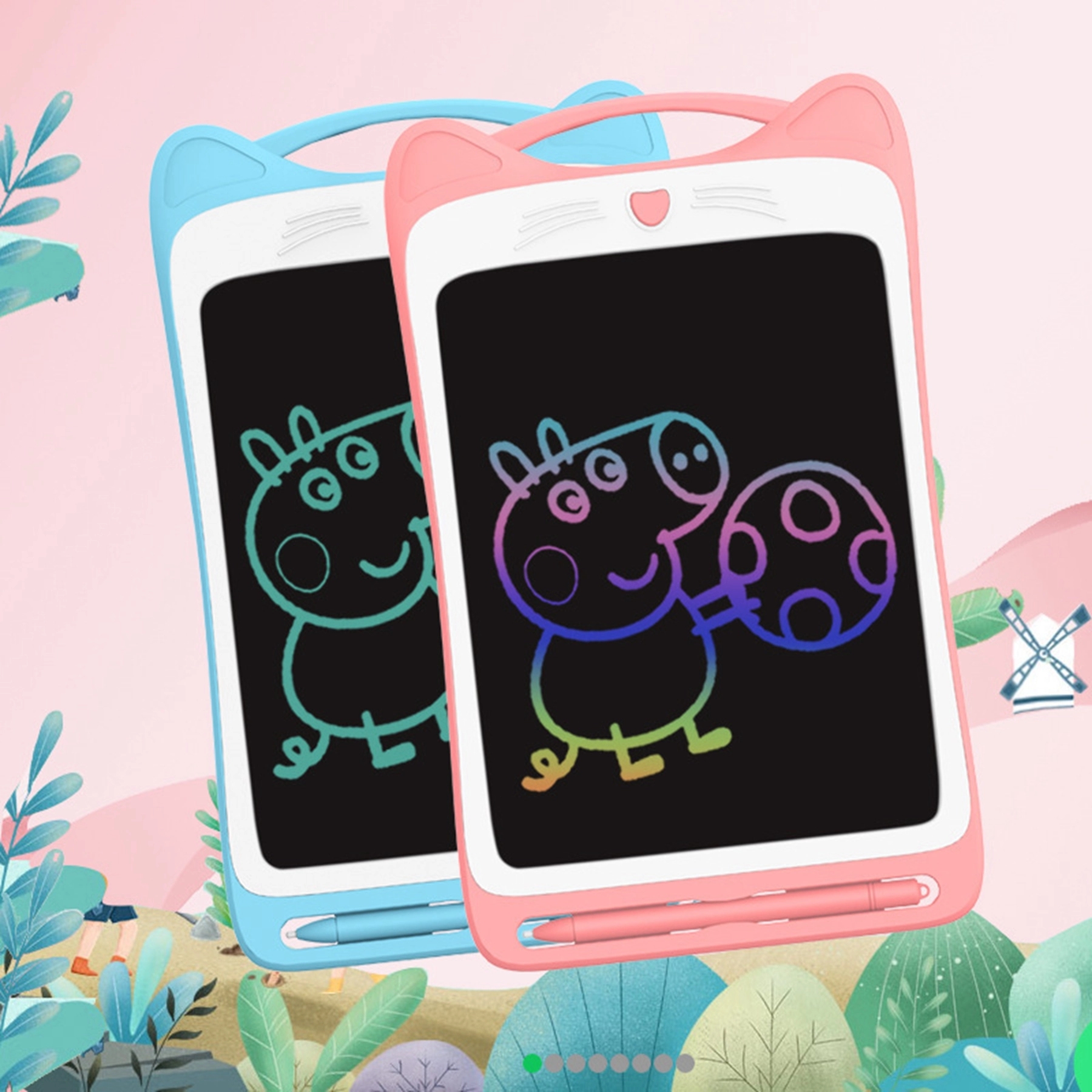 8.5 Inch Cartoon Cat Magnetic LCD Writing Tablet 7