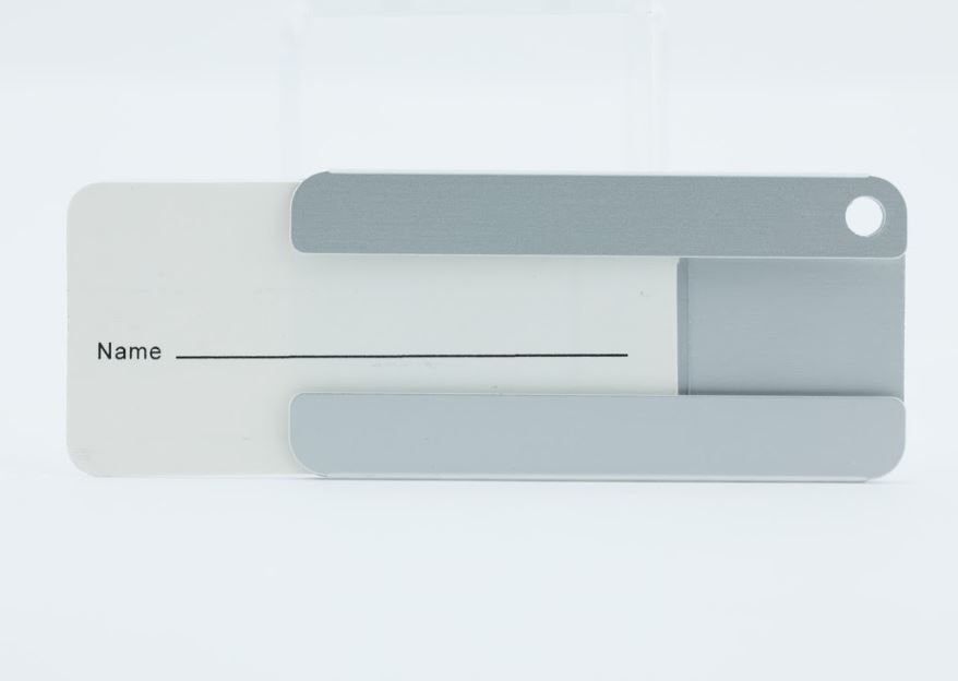 Madison Aluminum Luggage Tag (Silver) 2