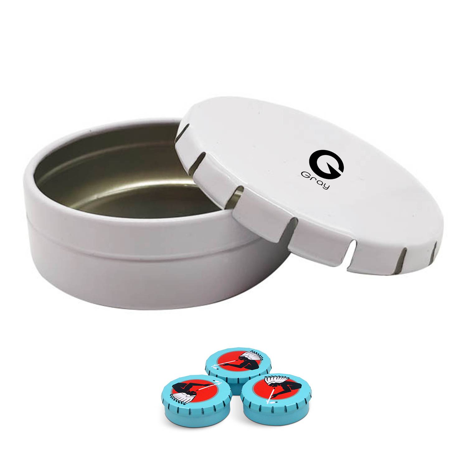 Tek Klick Portable Metal Candy Tin