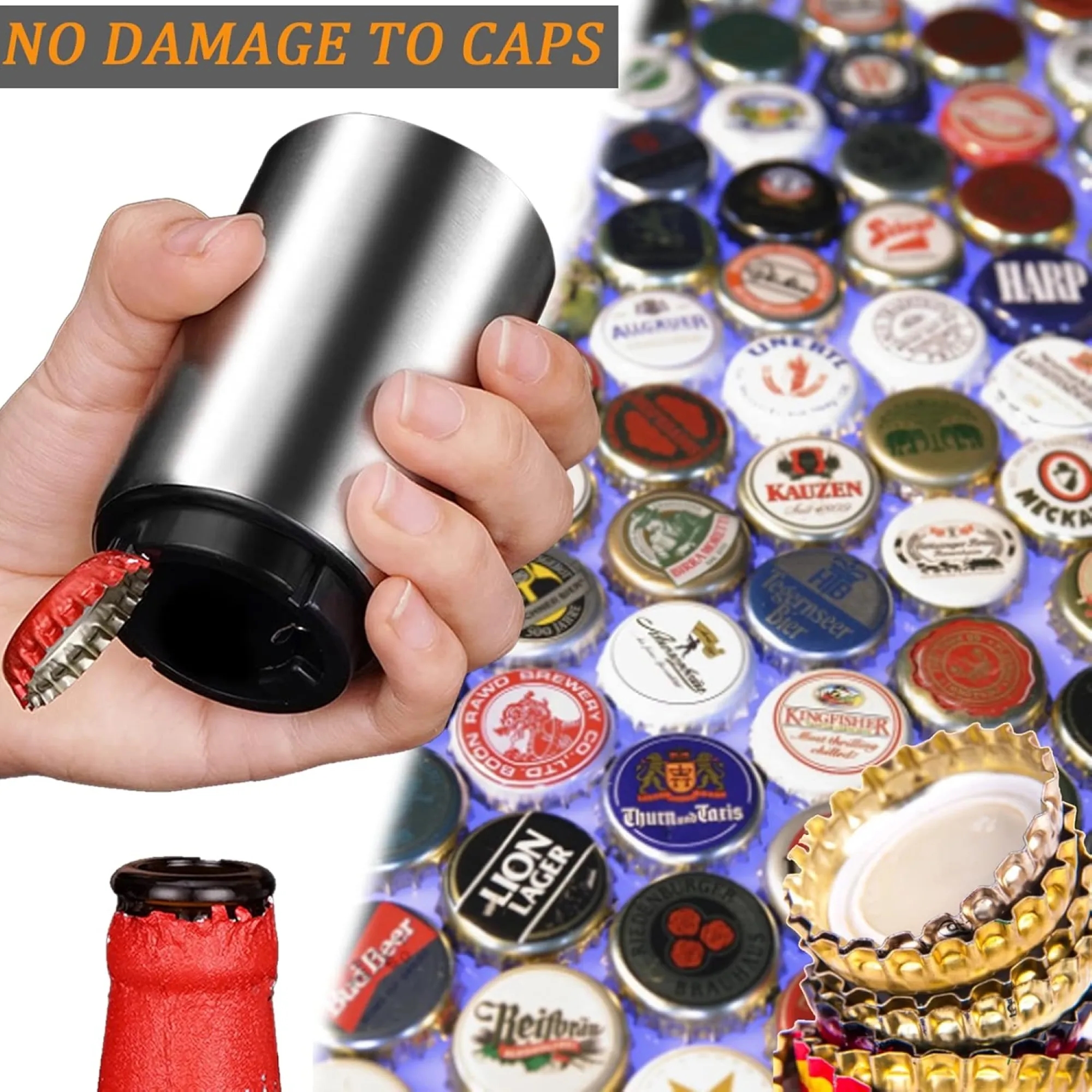 Stainless Steel Automatic Bottle Opener 2