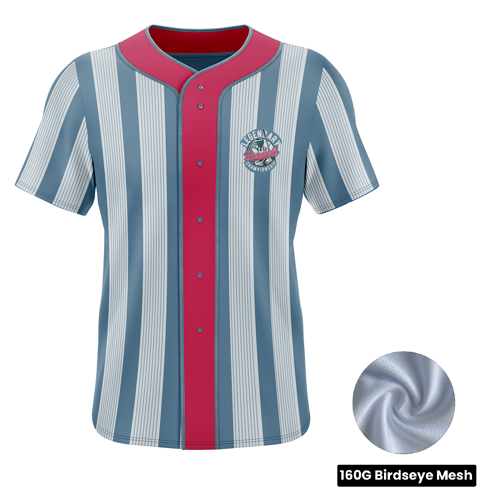 Men's and Kids' Sublimation Full-Button Baseball Jersey - 5
