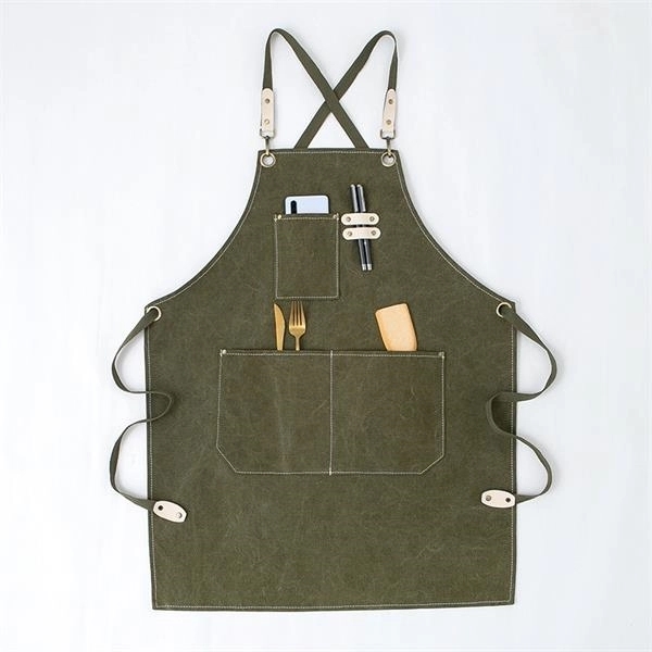 Aprom Men Women Canvas Cooking Apron 4