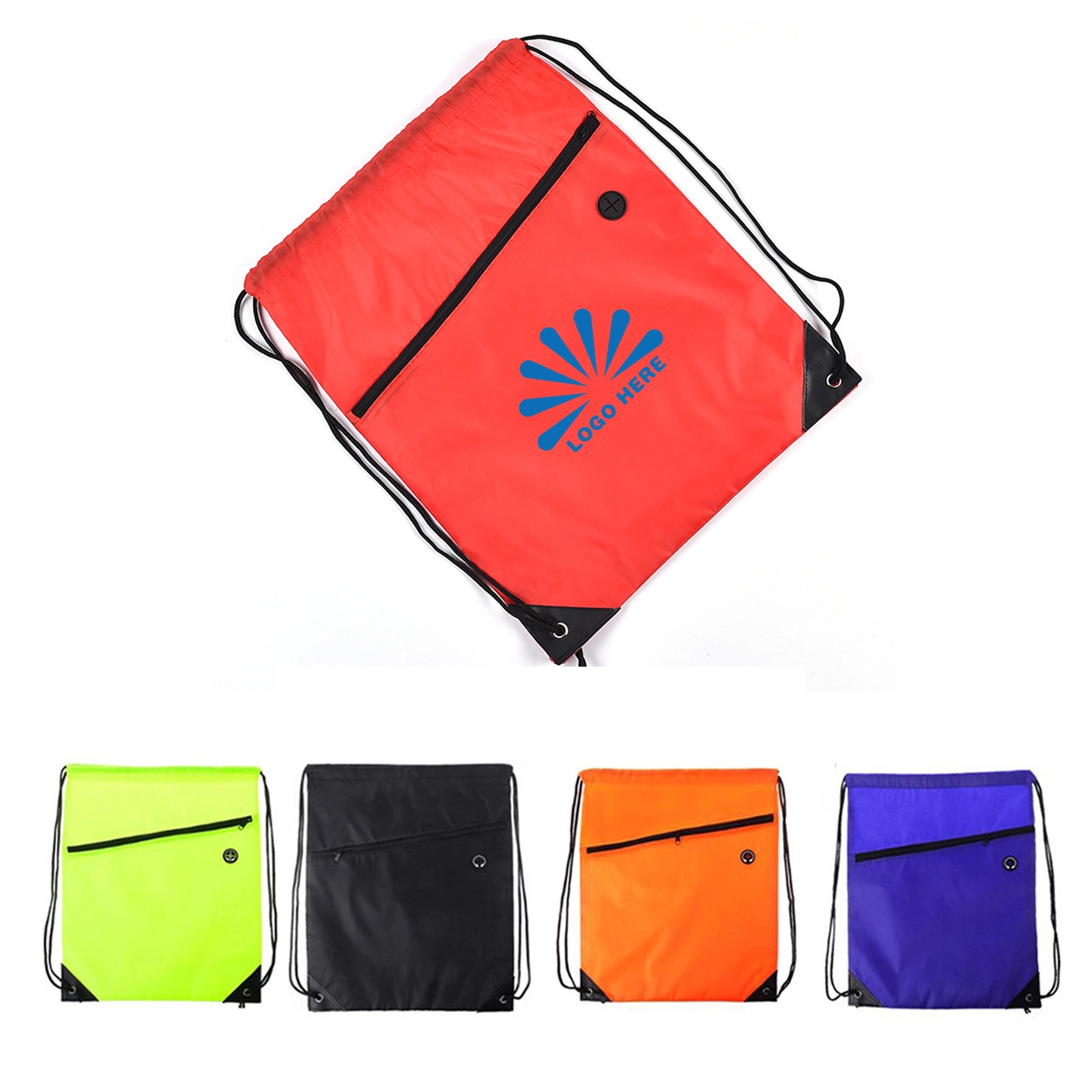 Drawstring Bag with Zipper 3