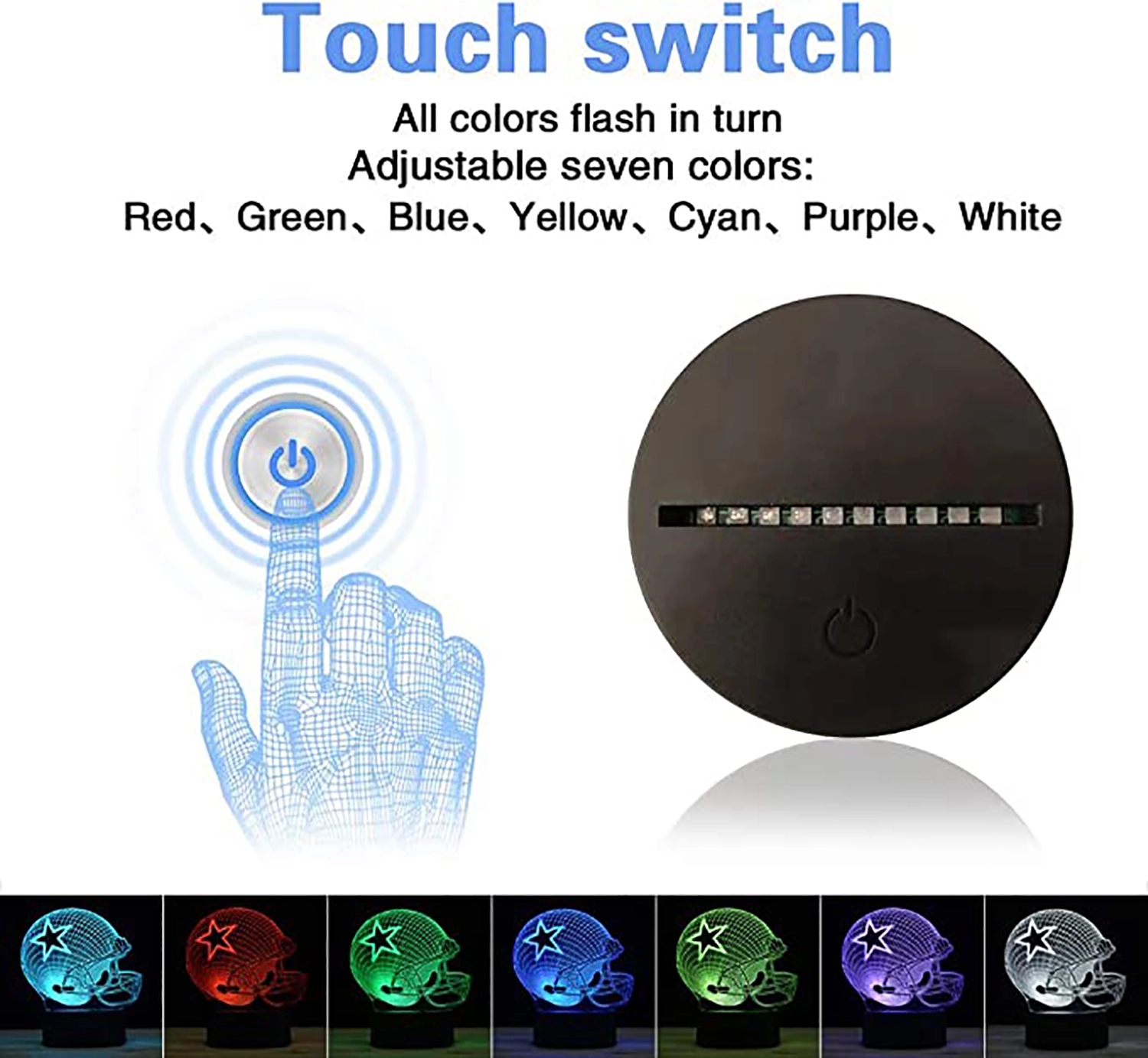 Custom Shape 3D Led Night Light 1