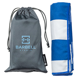 Fairway 15" x 30" Striped Microfiber Sports Towel with Carrying Pouch 4