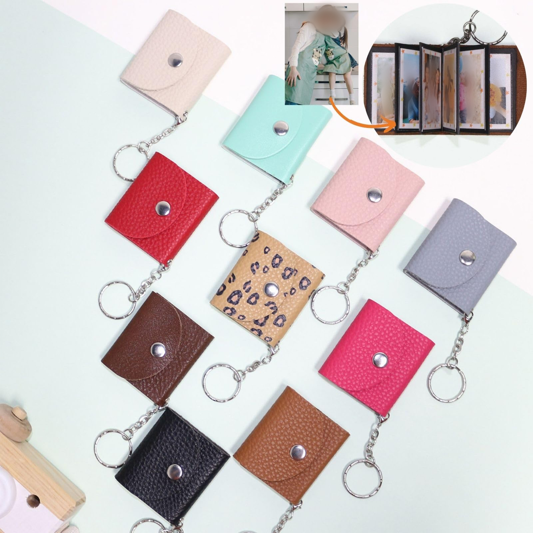 Personalized Mini Photo Album Keychain 2