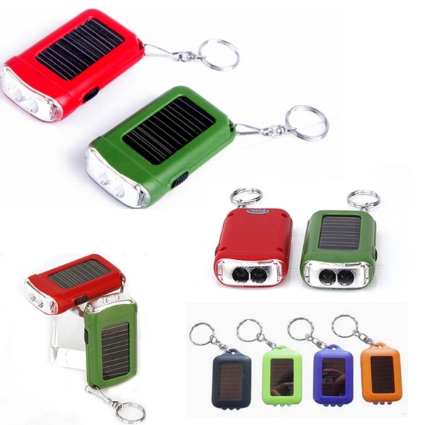 Solar Power Flashlight Keychain 1