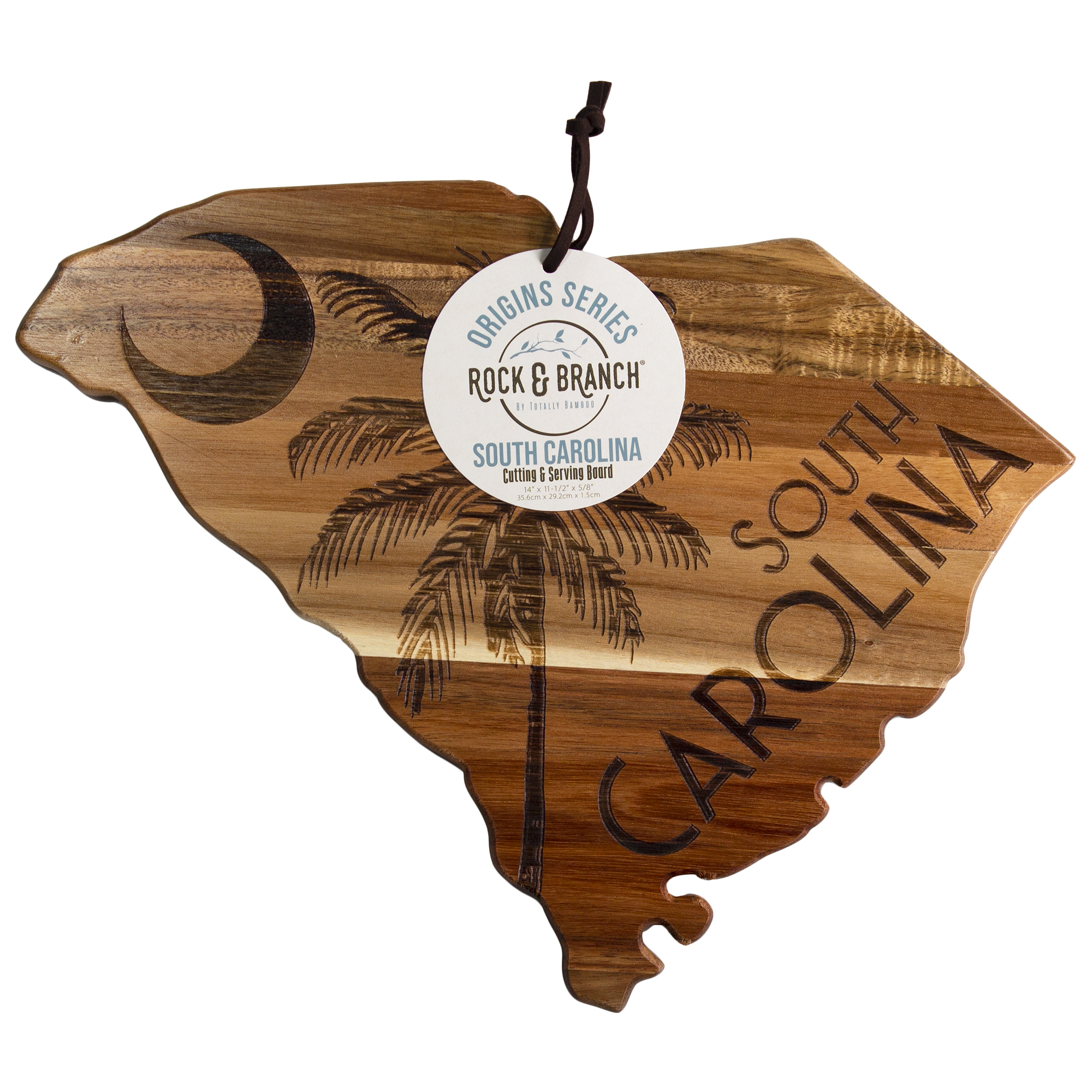 Rock & Branch® Origins Series South Carolina State Shaped Wood Serving and Cutting Board 2