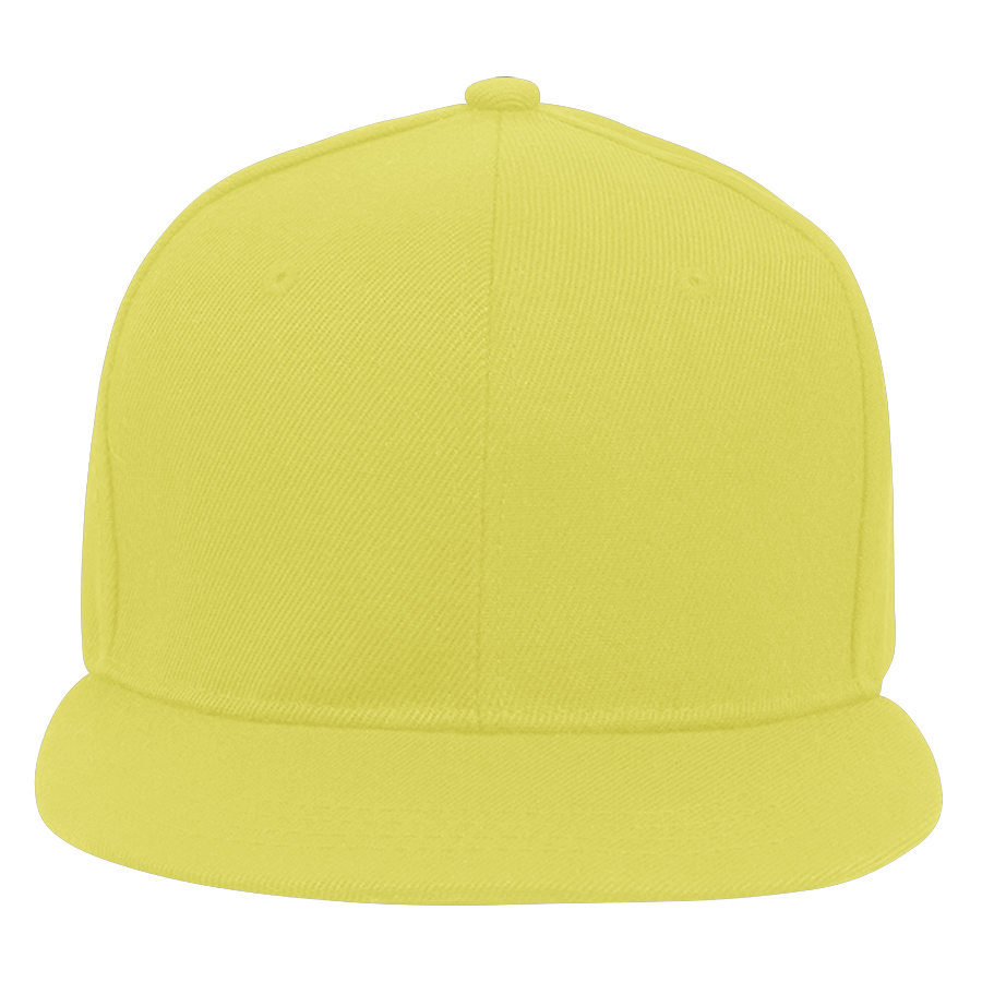 Stock Solid Color Polyester 6-Panel Flat Visor Cap 11