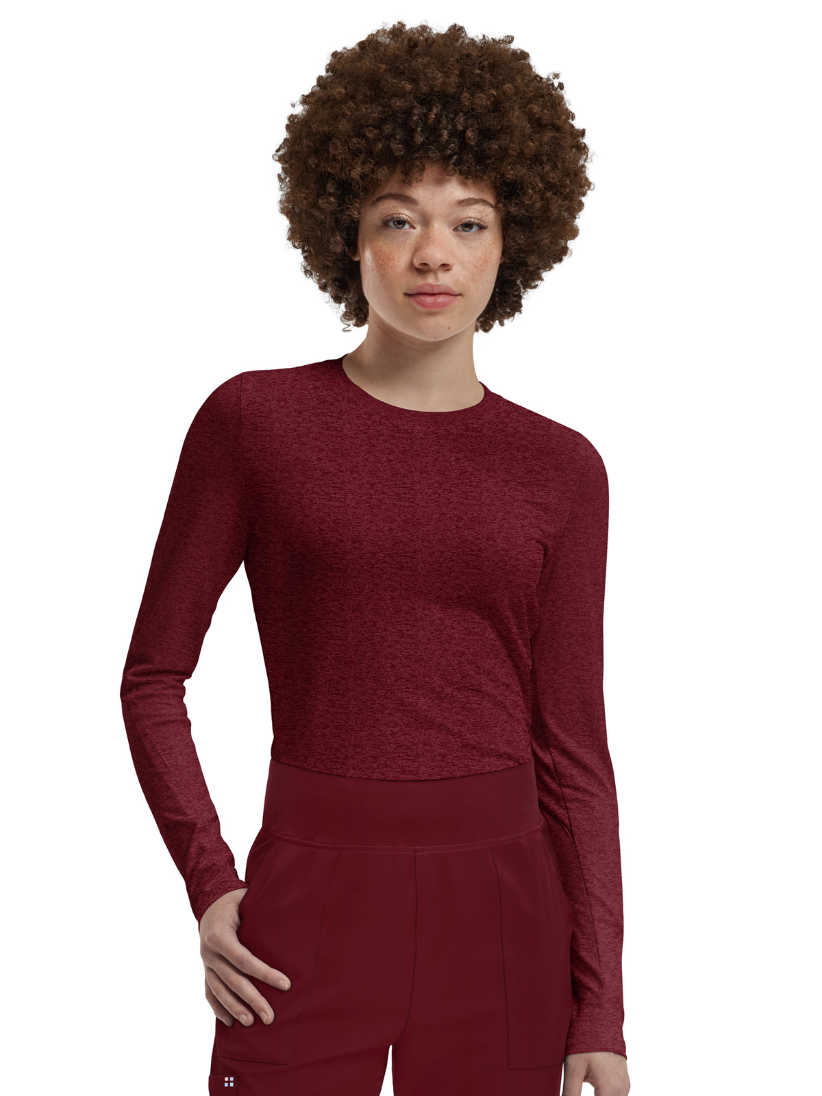 White Cross - VIBE - Women's Shirttail Hemline Underscrub Tee 33