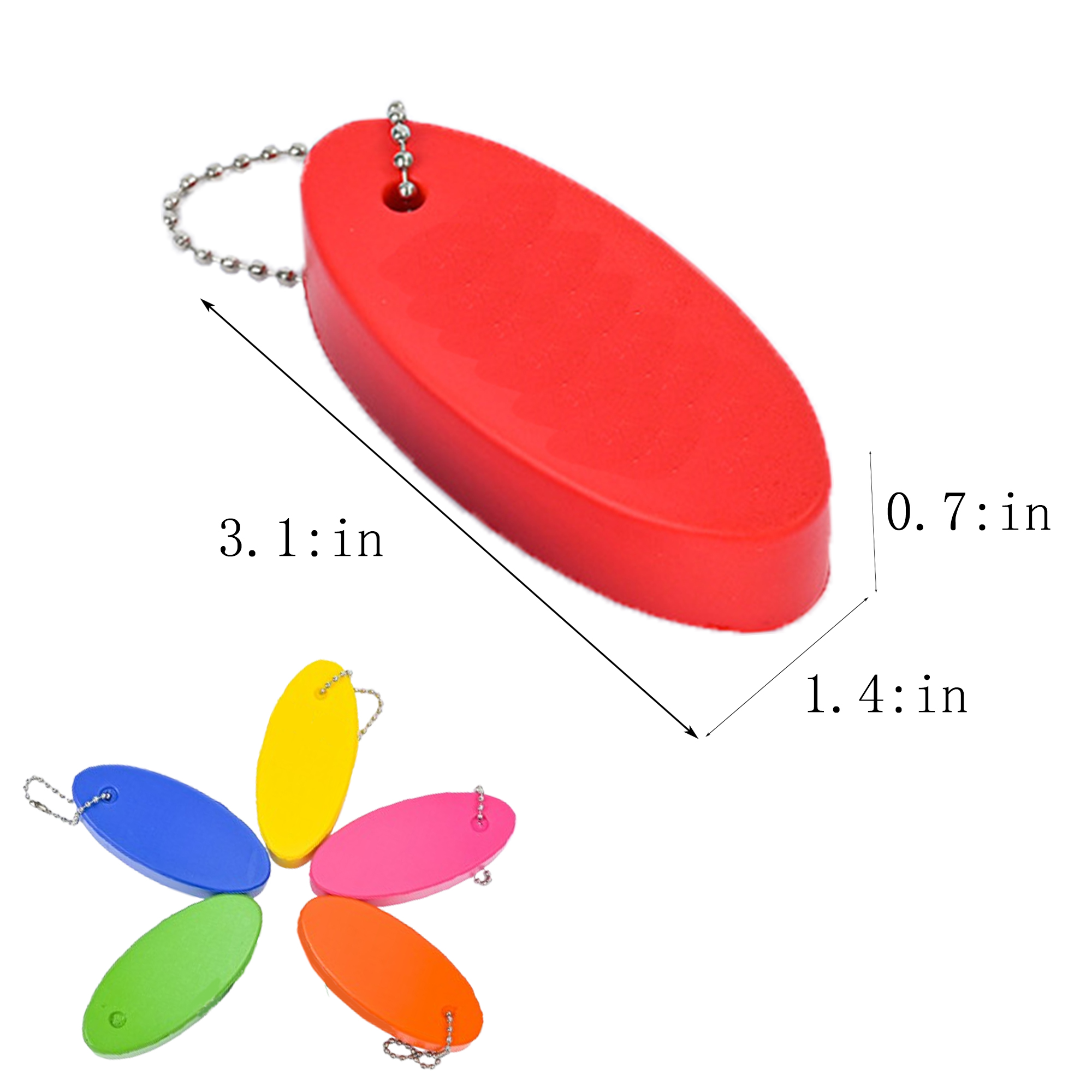 Floating Oval Key Ring 3