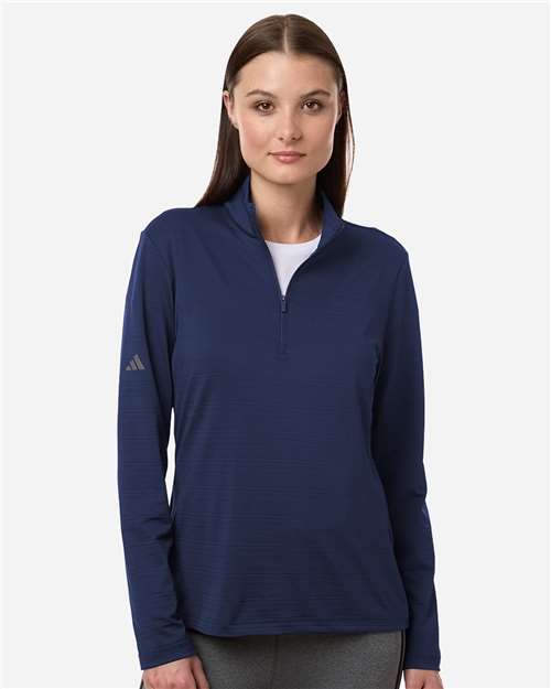 Women's Textured Stripe Quarter-Zip Pullover - A709 30