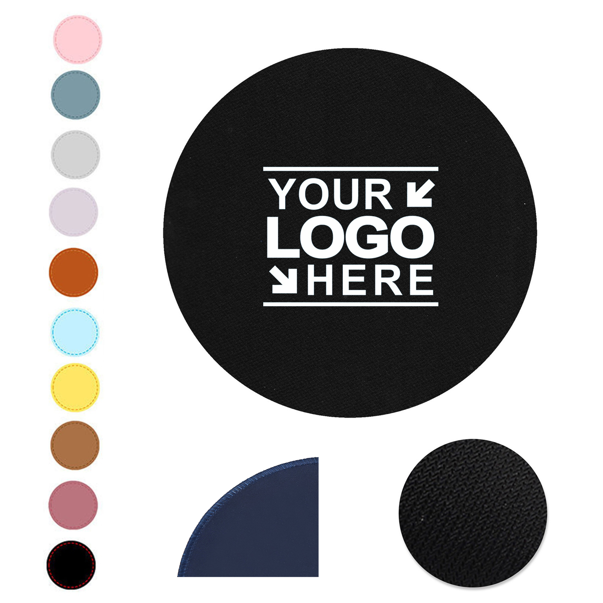 Anti-Slip Bound Circular Mouse Pad Design 3