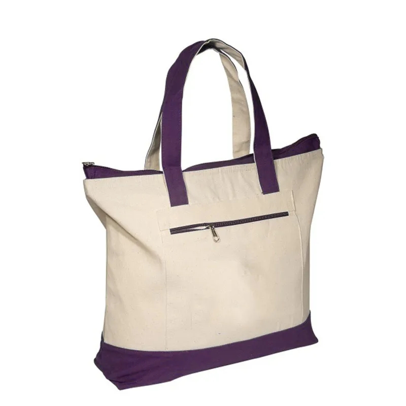 Large Heavy Reusable Zippered Tote Bags 4